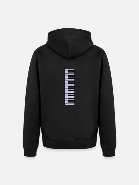 piano, piano keyboard - Unisex Premium Organic Zip Hoodie - black