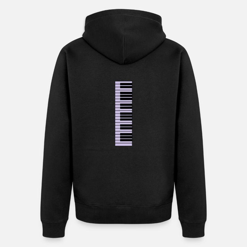 piano, piano keyboard - Veste à capuche bio Premium Unisexe - noir