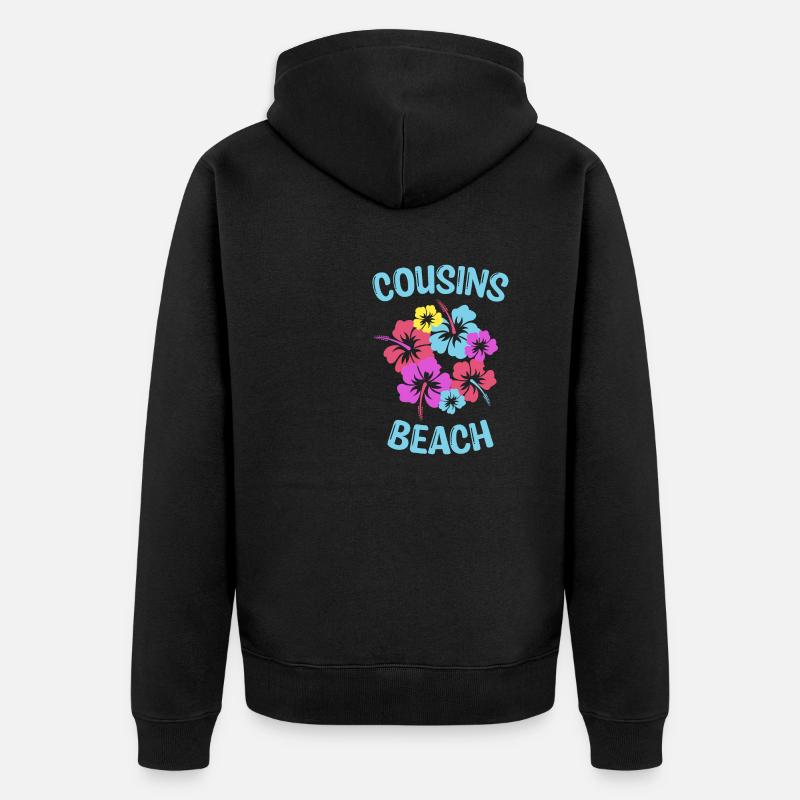 Plage de Cousins - Veste à capuche bio Premium Unisexe - noir