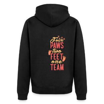 Dog Trainer Dog Agility Dog Training Dog Lover - Unisex Premium Bio Zip Hoodie - Schwarz - Hinten - Nico (187cm)