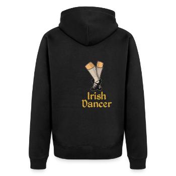 Tanzen Mädchen Tänzerin Irish Dance Dancer - Unisex Premium Bio Zip Hoodie - Schwarz - Hinten - Nico (187cm)