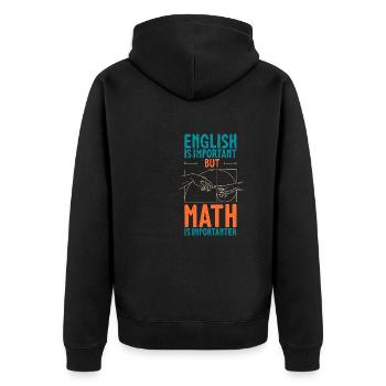 Geometrie Goldener Schnitt Mathe Fibonacci - Unisex Premium Bio Zip Hoodie - Schwarz - Hinten - Nico (187cm)