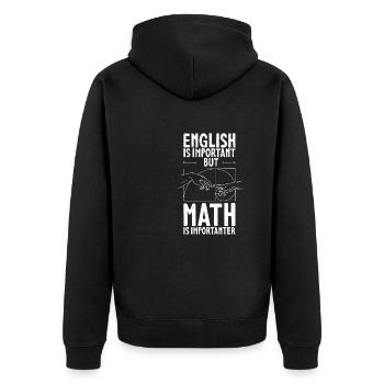 Geometrie Goldener Schnitt Mathe Fibonacci - Unisex Premium Bio Zip Hoodie - Schwarz - Hinten - Nico (187cm)