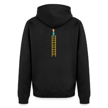 climbing ladder climbing ladder cycling mountain s - Unisex Premium Organic Zip Hoodie - black - Back - Nico (187cm)