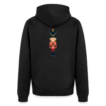 Passende Familie - König Ratte Princess Nutcracker - Unisex Premium Bio Zip Hoodie - Schwarz - Hinten - Nico (187cm)