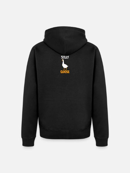 Silly Goose - Unisex Premium Organic Zip Hoodie - black