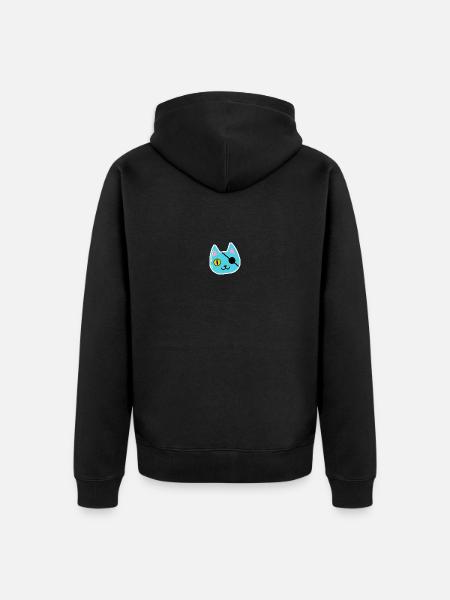 Katze - Unisex Premium Bio Zip Hoodie - Schwarz
