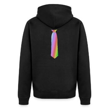 Watercolor gradient vases illustration - Unisex Premium Organic Zip Hoodie - black - Back - Nico (187cm)