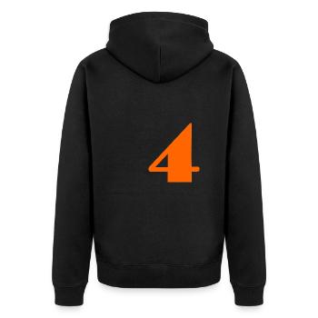 4 YEARS,4TH BIRTHDAY,4 YEARS ANNIVERSARY - Unisex Premium Organic Zip Hoodie - black - Back - Nico (187cm)