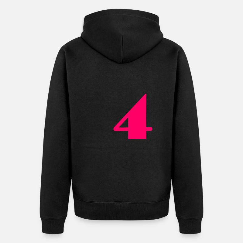 4 ANS,4e ANNIVERSAIRE,ANNIVERSAIRE 4 ANS,4 - Veste à capuche bio Premium Unisexe - noir