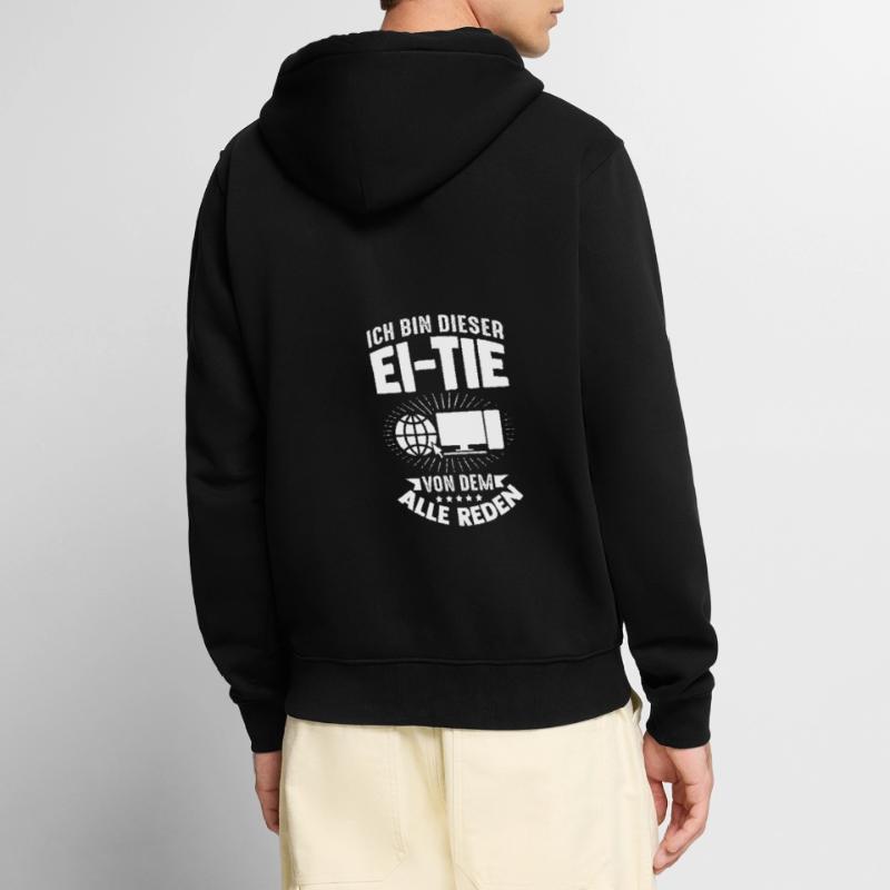 IT Computer PC Beruf Abreit Computer Fan Spruch IT Unisex Premium Bio Zip Hoodie