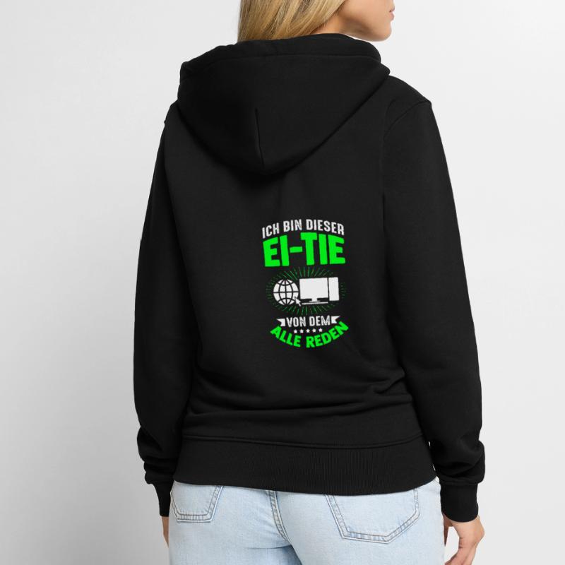 IT Computer PC Beruf Abreit Computer Fan Spruch IT Unisex Premium Bio Zip Hoodie