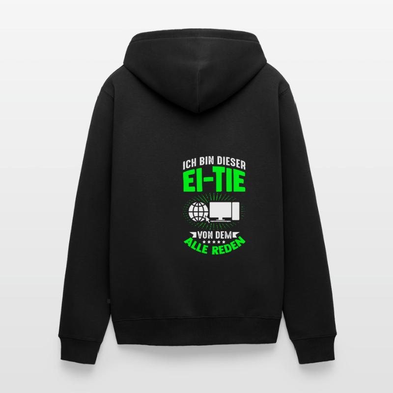 IT Computer PC Beruf Abreit Computer Fan Spruch IT Unisex Premium Bio Zip Hoodie