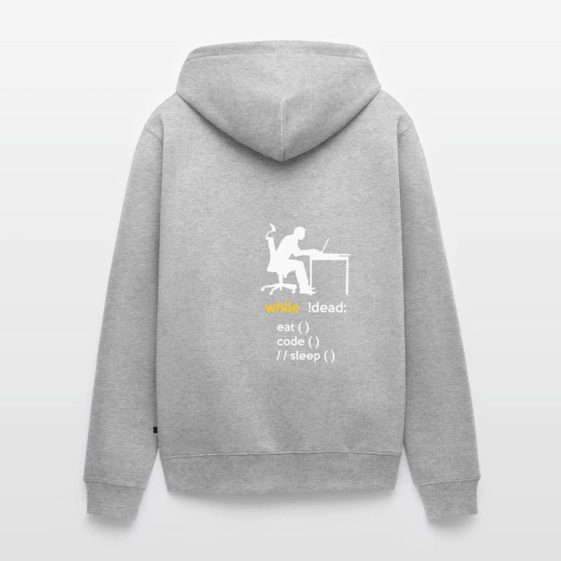 Eat Sleep Code Repeat Coder Programmer Software De Unisex Premium Bio Zip Hoodie