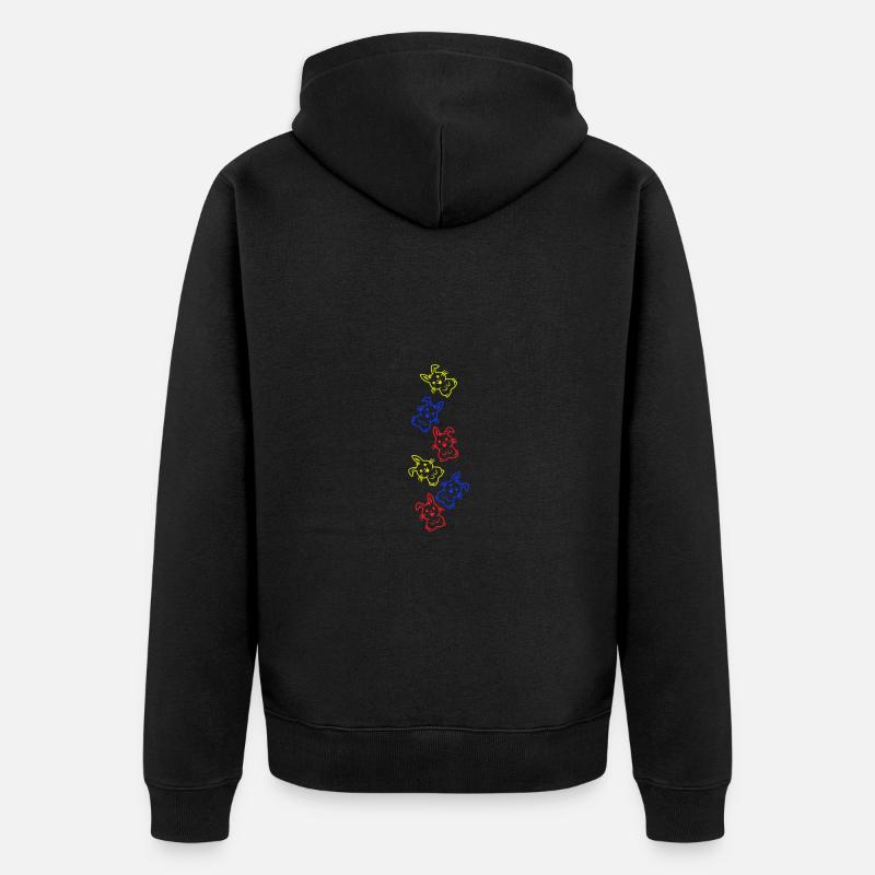 Easter Bunny Icon Easter - Unisex Premium Organic Zip Hoodie - black