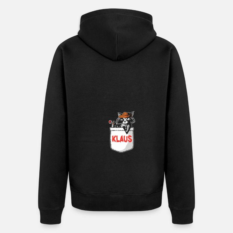 Raton laveur Klaus - Veste à capuche bio Premium Unisexe - noir
