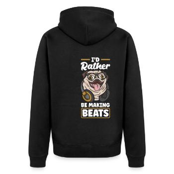 Je préfère faire Beats Music Producer - Veste à capuche bio Premium Unisexe - noir - Dos - Nico (187cm)