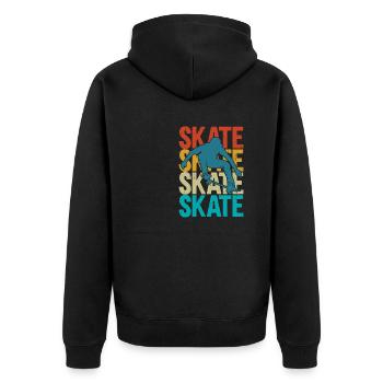 Skater Skateboard - Veste à capuche bio Premium Unisexe - noir - Dos - Nico (187cm)