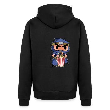 Popcorn Ninja Enfants Drôle de théâtre Cinéma Snack Movi - Veste à capuche bio Premium Unisexe - noir - Dos - Nico (187cm)