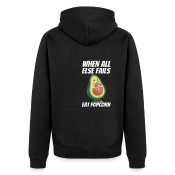 Kids Movie Night Cute Funny When All Else Fails Ea - Unisex Premium Bio Zip Hoodie - Schwarz - Hinten - Nico (187cm)