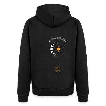 Good Vibes Only - Astrologie - Veste à capuche bio Premium Unisexe - noir - Dos - Nico (187cm)