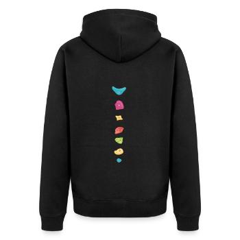 Poignées de chemise Boulder - Veste à capuche bio Premium Unisexe - noir - Dos - Nico (187cm)