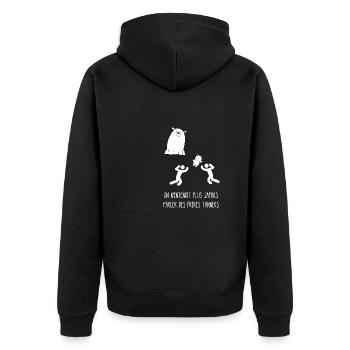 maman ours - Veste à capuche bio Premium Unisexe - noir - Dos - Nico (187cm)