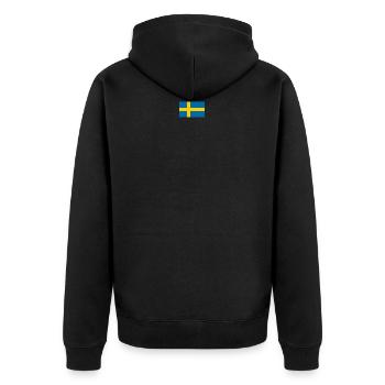 Drapeau suédois - Veste à capuche bio Premium Unisexe - noir - Dos - Nico (187cm)