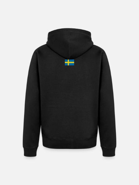 Flag of Sweden - Unisex Premium Organic Zip Hoodie - black