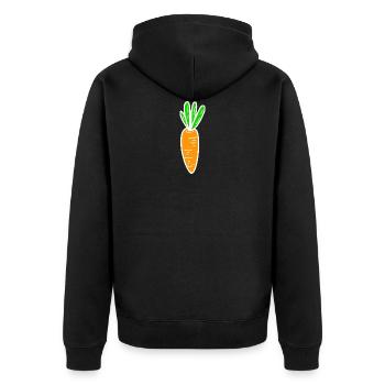 Carrot carrot vegetables - Unisex Premium Organic Zip Hoodie - black - Back - Nico (187cm)