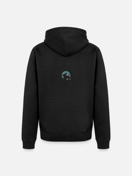 Hund - Unisex Premium Bio Zip Hoodie - Schwarz