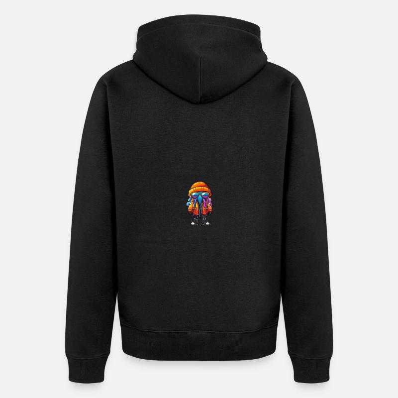 Méduse Hiver - Veste à capuche bio Premium Unisexe - noir