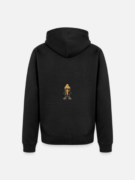 Duck Winter - Unisex Premium Organic Zip Hoodie - black