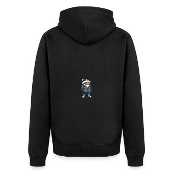 Pigeon Oiseau Hiver - Veste à capuche bio Premium Unisexe - noir - Dos - Nico (187cm)