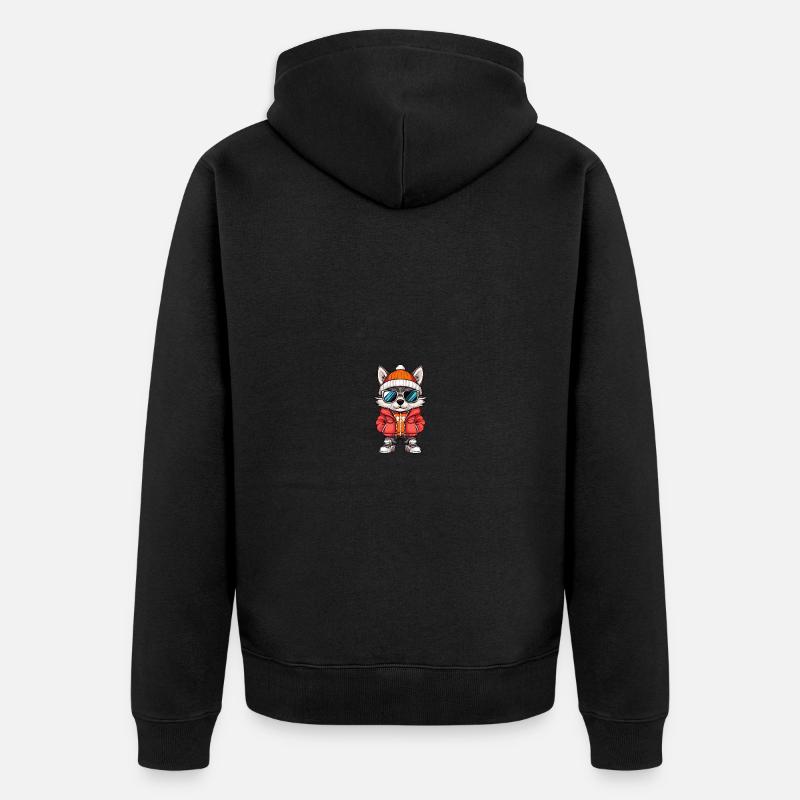 Bande dessinée Wolf Winter - Veste à capuche bio Premium Unisexe - noir