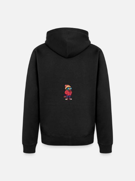 Papagai Winter Comic - Unisex Premium Bio Zip Hoodie - Schwarz