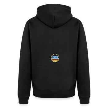 1993 - Unisex Premium Bio Zip Hoodie - Schwarz - Hinten - Nico (187cm)