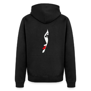 Beautiful female paint fashion colorful woman art - Unisex Premium Organic Zip Hoodie - black - Back - Nico (187cm)