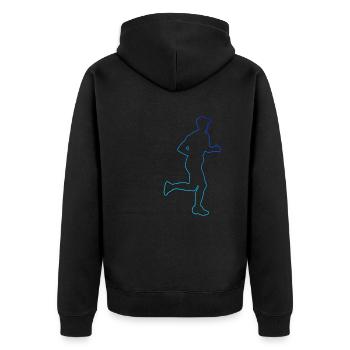 Jogging Jogging Femmes Course Hommes Course Hommes - Veste à capuche bio Premium Unisexe - noir - Dos - Nico (187cm)
