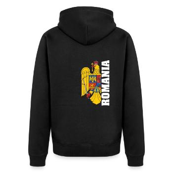 Roumanie Balkan Holidays Bucarest Tour - Veste à capuche bio Premium Unisexe - noir - Dos - Nico (187cm)