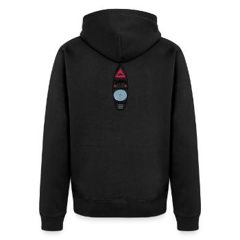 surfer - Unisex Premium Organic Zip Hoodie - black - Back - Nico (187cm)