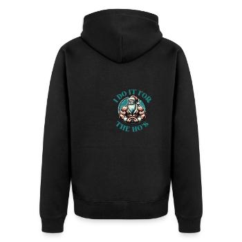 Je le fais pour la blague drôle d’adulte de Ho Noël - Veste à capuche bio Premium Unisexe - noir - Dos - Nico (187cm)