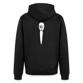 Chanteur de micro Chanteur Cadeau - Veste à capuche bio Premium Unisexe - noir - Dos - Nico (187cm)
