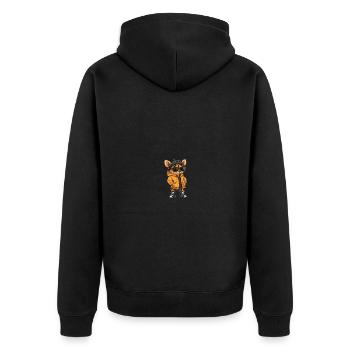 Bande dessinée Hyena Winter - Veste à capuche bio Premium Unisexe - noir - Dos - Nico (187cm)