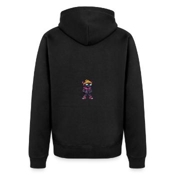 Bande dessinée d’hiver Panther - Veste à capuche bio Premium Unisexe - noir - Dos - Nico (187cm)