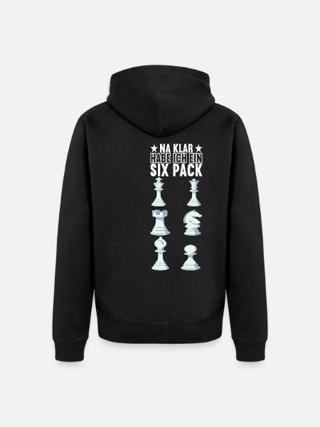Schach Schachspieler - Unisex Premium Bio Zip Hoodie - Schwarz