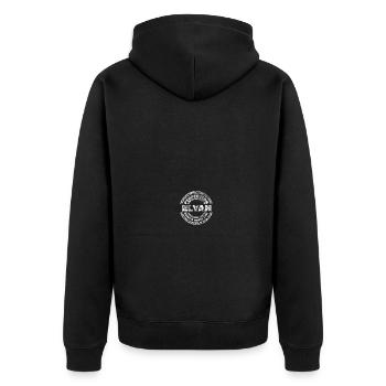 Perfekt Elyan - Unisex Premium Bio Zip Hoodie - Schwarz - Hinten - Nico (187cm)