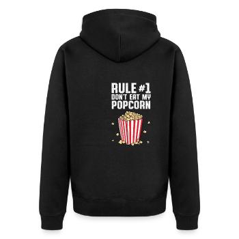 Règle numéro un des collations au cinéma Ne mangez pas mon pop-corn - Veste à capuche bio Premium Unisexe - noir - Dos - Nico (187cm)