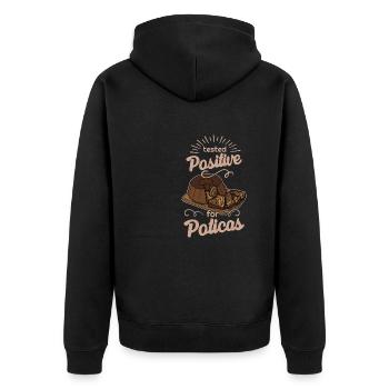Slovenska Potica Slowenien Kuchen Dessert - Unisex Premium Bio Zip Hoodie - Schwarz - Hinten - Nico (187cm)