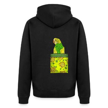 Oiseau Animal Cadeau Chest Sac Perruche - Veste à capuche bio Premium Unisexe - noir - Dos - Nico (187cm)